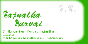 hajnalka murvai business card